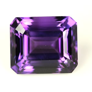 33.57 Carat Natural Purple Amethyst Faceted. 20x17 MM. Octagon Calibrated Size. Good Quality Loose Gemstone.