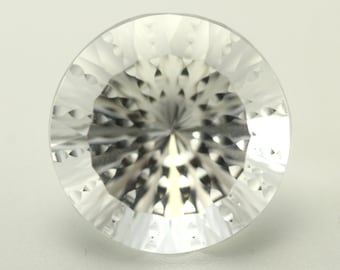 Faceted Crystal Quartz Round, Helix Cut (8-20 MM)