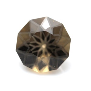 Smoky Quartz Gemstone: Sunflower Cut, Faceted Round Stone (8-13mm)