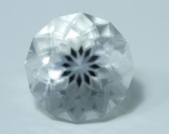Facetterad kristallkvarts ädelsten, solblomsslipad (10-18 mm)