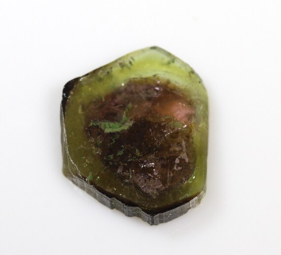 Pierre précieuse en vrac en tranches polies de haute qualité tourmaline