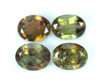 Natural Andalusite Oval Gemstone: Faceted Multi Brown Loose Stone (5x4-10x8 MM)