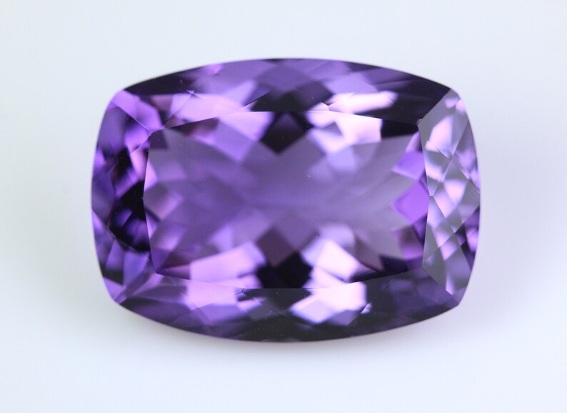 Loose Gemstone. 18.72 Carat Sparkling Stone.Price Per Piece Natural Purple Amethyst Faceted 20x15 MM Calibrated Size