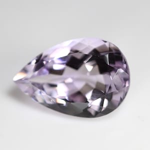 11.36 Carat Natural Pink Amethyst Faceted 19X13 MM Pear Shape. Good Quality Loose Gemstone.