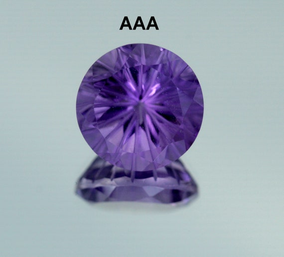 Purple/Pink Amethyst Gemstone - Round Faceted Carving (8-11 MM)