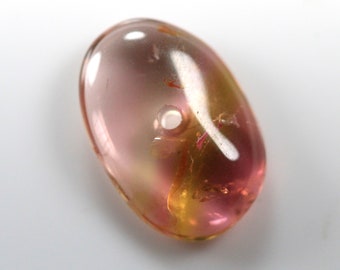 4.66 Carat Watermelon Tourmaline Bead, Polished Nugget Gemstone