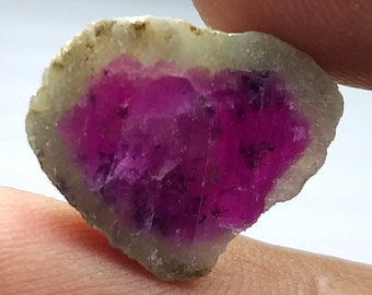 Natural Ruby Zoisite Slice Top Quality  Fancy Shape 16x14x3 mm Loose Gemstone