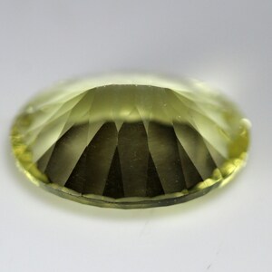 10.46 Carats Natural Lemon Quartz Faceted 18x13 MM Oval Shape. Concave Cut. Loos Gemstone. image 6