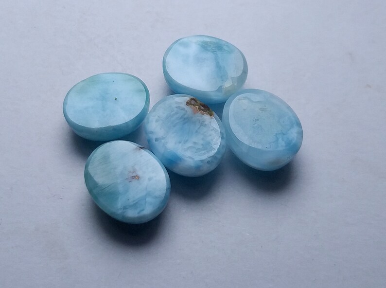 11x9 MM Ovals Price Per Piece Calibrated Size Loose Gemstone. Natural Larimar Cabochon Beautiful color and Patterns