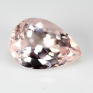 1.77 Carats! Pinkish Peach Color Morganite Faceted  10x7 MM Pear Shape. Calibrated Size .Loose Gemstone.