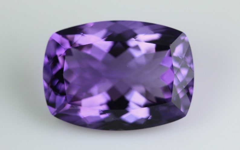 Loose Gemstone. 18.72 Carat Sparkling Stone.Price Per Piece Natural Purple Amethyst Faceted 20x15 MM Calibrated Size