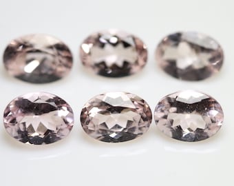 Peach Morganite Gemstone – Faceted Oval, Lustrous, Eye Clean