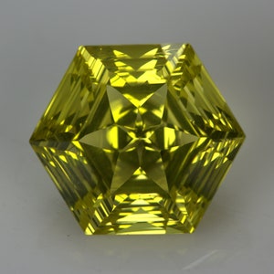 Flower Grid Cut! Lemon Quartz Faceted 8 To 15 MM Hexagons. Concave Cut. Calibrated Stone. Glowing Color. Mesmerizing Stone. Per Piece Price.
