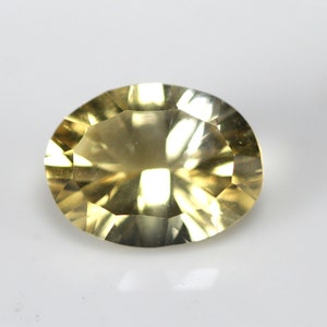 3.57 Carats Natural Citrine Concave Faceted 12x9 MM Oval. Mesmerizing Stones. Concave Cutting Calibrated Stone. Loos Gemstone.