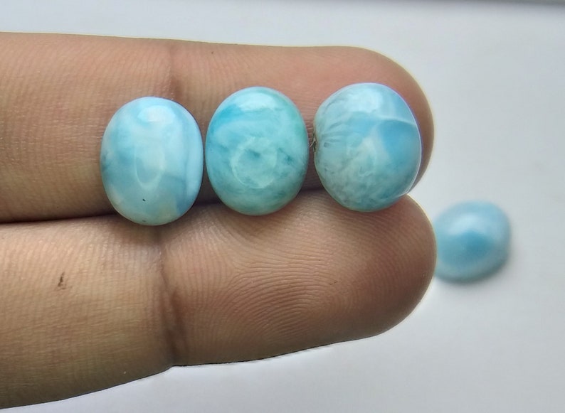 11x9 MM Ovals Price Per Piece Calibrated Size Loose Gemstone. Natural Larimar Cabochon Beautiful color and Patterns