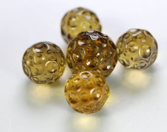 Honey Quartz Concave Ball, Undrilled Gemstone (10 or 12 MM)