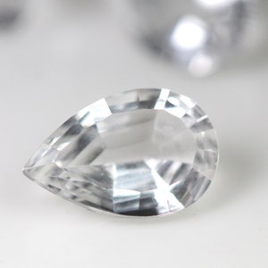 Spider Web Cut! Natural Crystal Quartz 12x8 MM Pear Shape. Price Per Piece. Jewelry Making. Loos Gemstone.