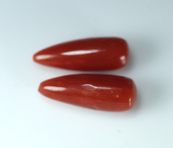 Cabochon De Corail Rouge Naturel Italien - Pierre Précieuse Polie 8.5x8.5mm, 2.10 Carats - Neuf