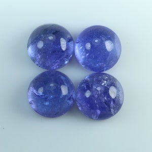 DEEP Color Tanzanite 8x8 MM Round Cabochons. Price per piece. Loose Gemstone.
