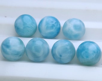 天然ラリマーラウンドカボション、ルースジェムストーン（6-14 MM）
