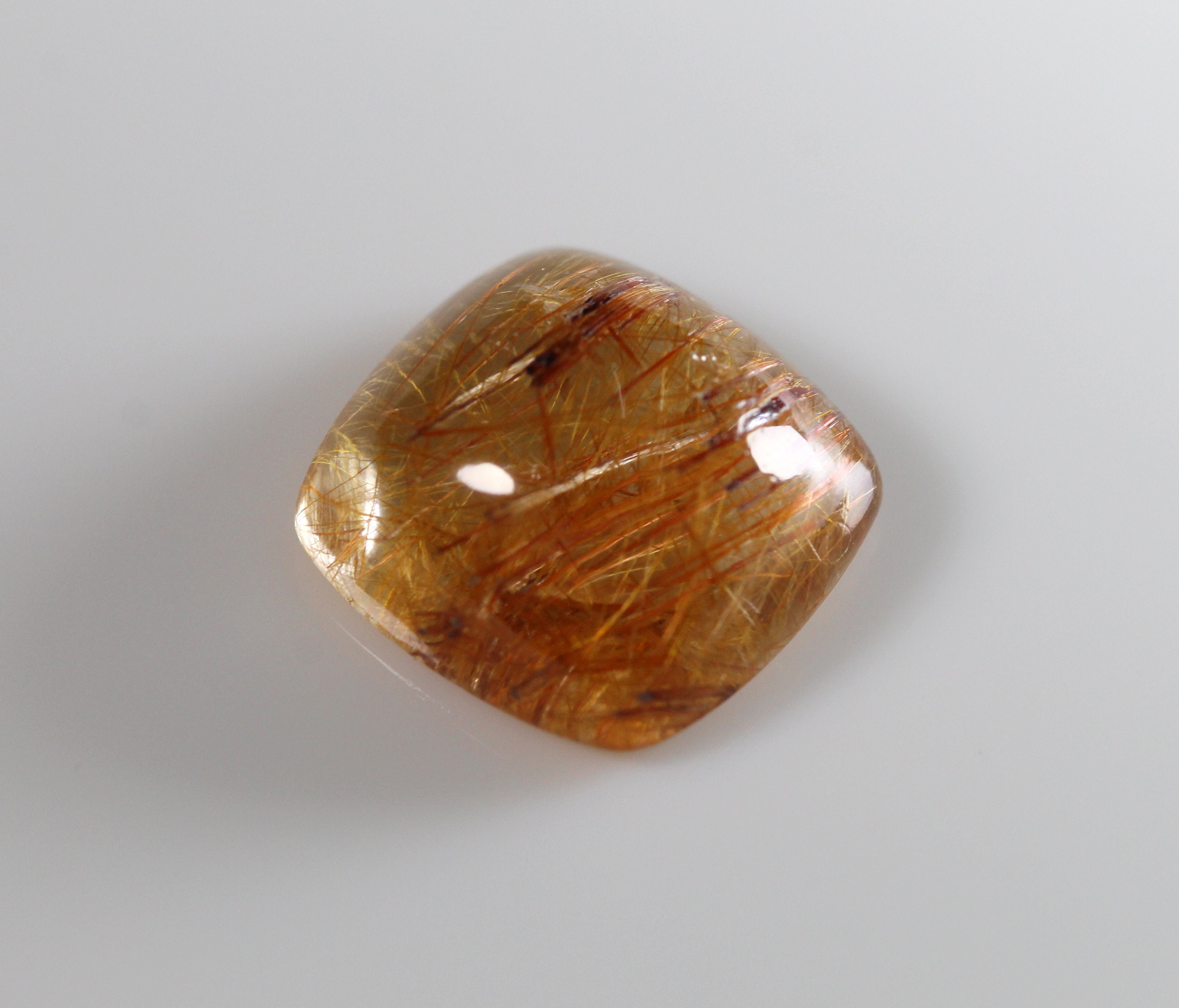 11.08 Carats Natural Copper Rutilated Quartz Cabochon. Etsy