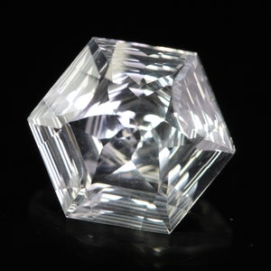 Faceted Crystal Gemstone, Hexagon Cut, Calibrated Loose Stone