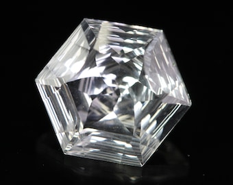 Faceted Crystal Gemstone, Hexagon Cut, Calibrated Loose Stone