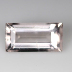 0.87 Carats! Peach Color Morganite Faceted 8x4 MM Rectangle Shape. Calibrated Size .Loose Gemstone.