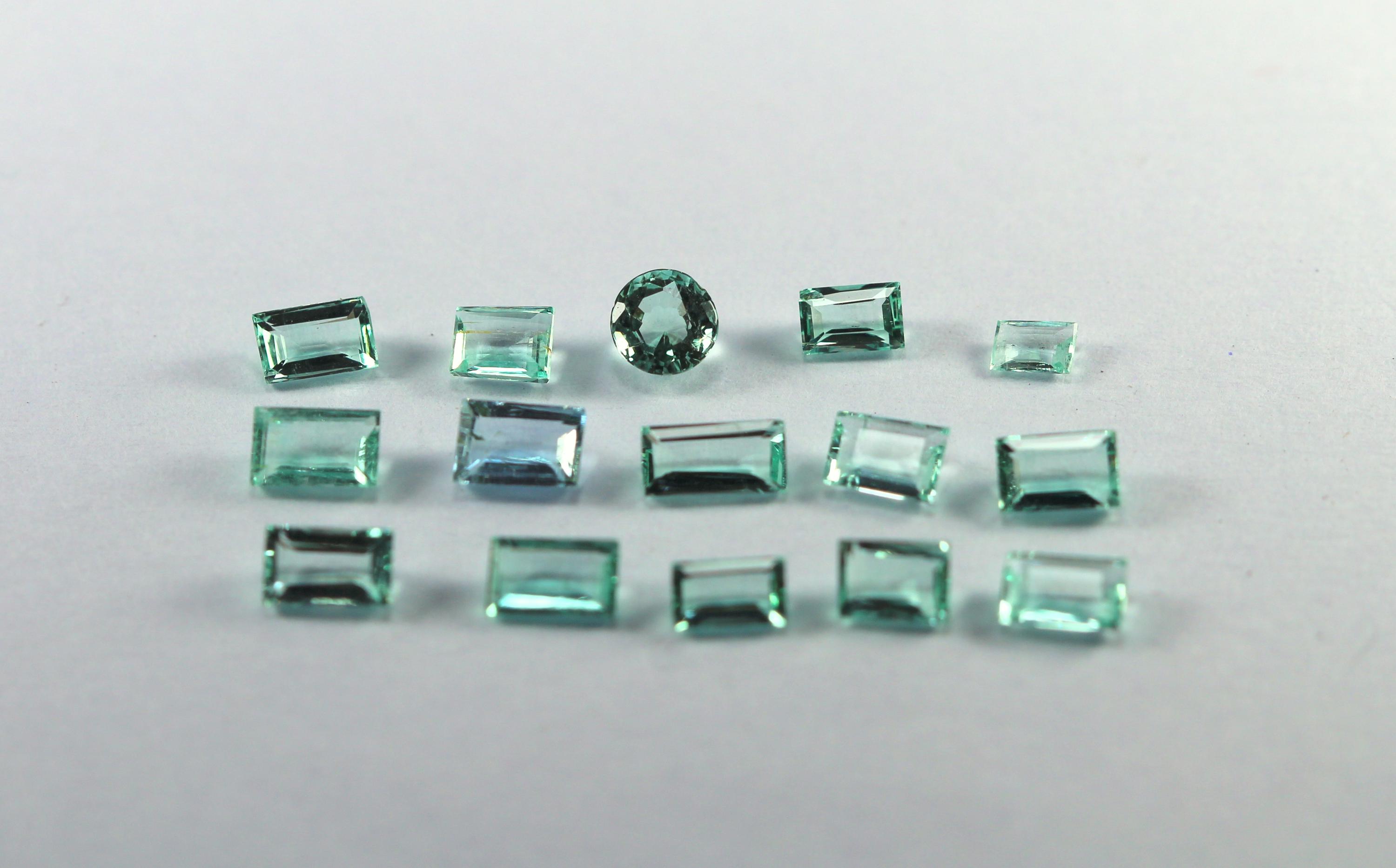 2.84 Carat Natural Green Beryl Faceted Normal Cut. Sparkling Stone