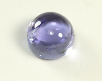 Cabujón de tanzanita azul, redondo de 5 x 5 mm, piedra preciosa suelta de 0,80 quilates.