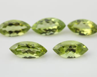 Pakistani Peridot Gemstone, Marquise Cut, Eye Clean (Price Per Piece)