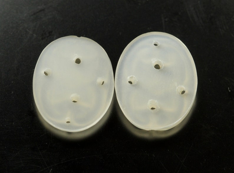 Indian Style carving. Handmade Huge 15.89 Carats Natural White Moonstone Pair 18x15 MM Oval Shape Moonstone Carving