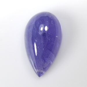 7.28 Carats Blue Color Natural Tanzanite Cabochon. 16x9 MM Pear Shape. Cabochons. Loose Gemstone.