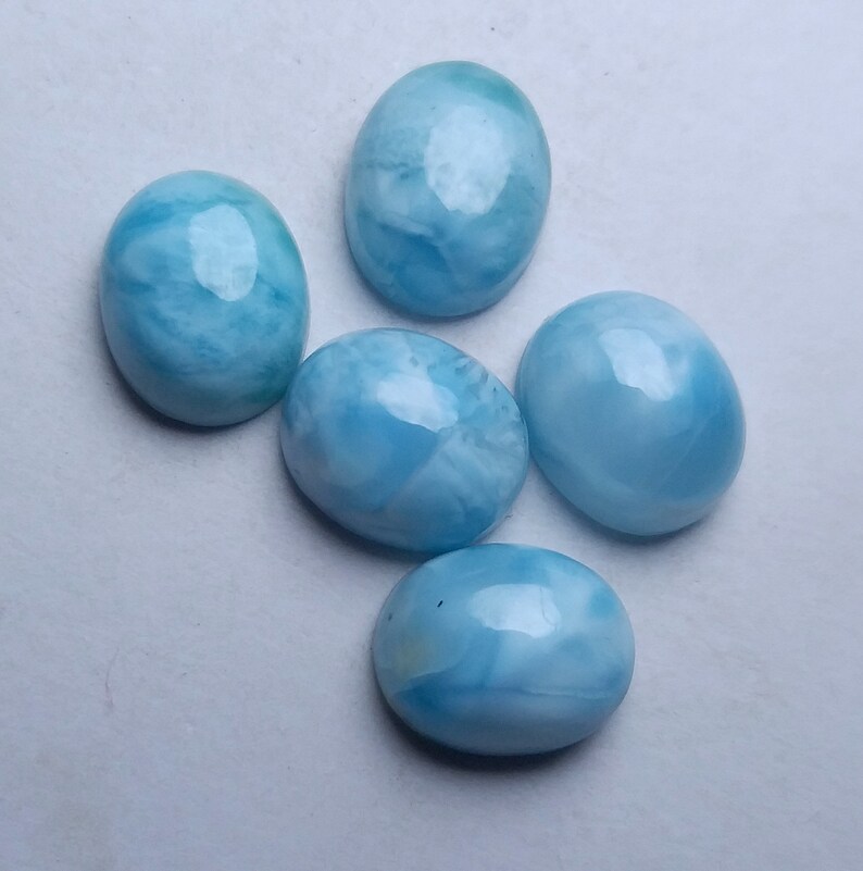 11x9 MM Ovals Price Per Piece Calibrated Size Loose Gemstone. Natural Larimar Cabochon Beautiful color and Patterns