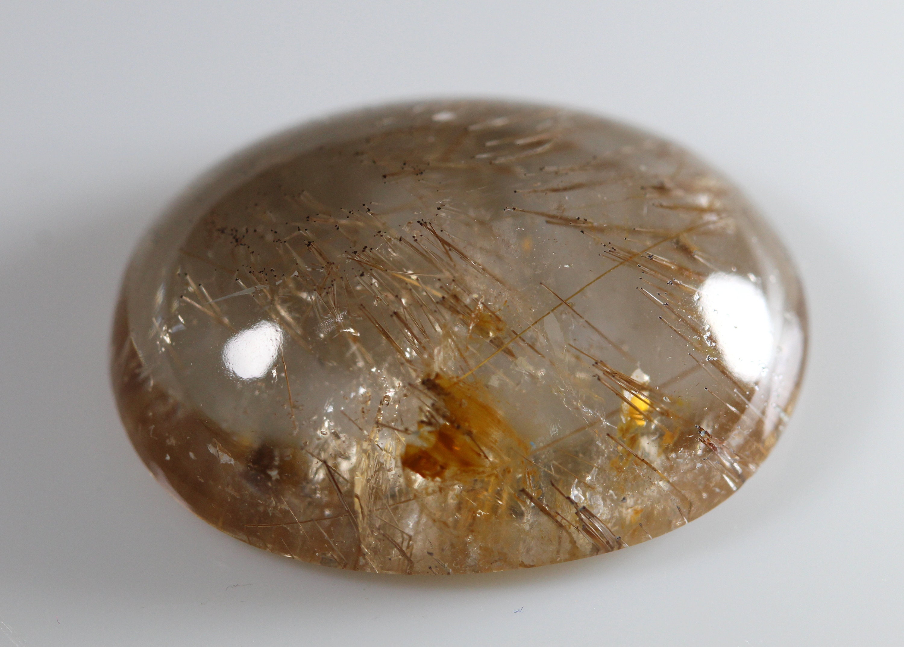 29.12 Carats Natural Copper Rutilated Quartz Cabochon. Etsy