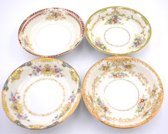 Vintage Dessert Bowls, Fruit & Berry Bowls, Sauce Bowls Mismatched China