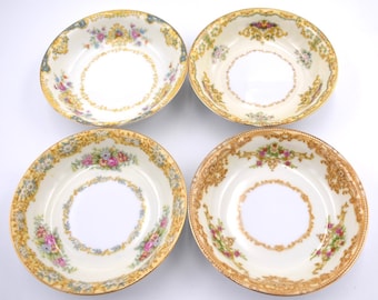 Vintage Dessert Bowls, Fruit & Berry Bowls, Sauce Bowls Mismatched China