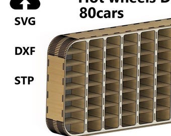 Toy Car Display - Laser Cut File (SVG, DXF, STP)