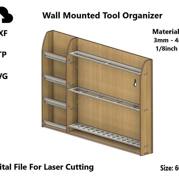 Tools Storage Drill Bits Holder - Digital File For Laser Cut SVG DXF - workshop organizer