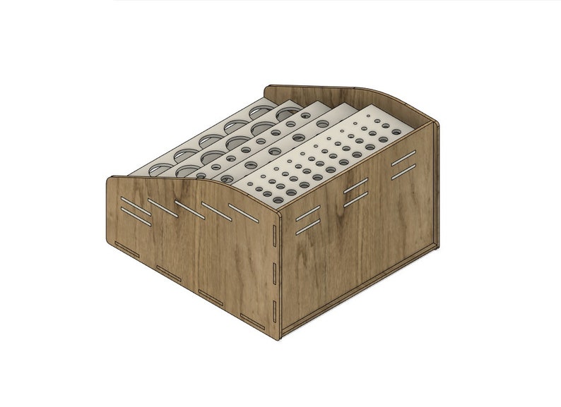 Drill Bits Organizer Storage Digital File for Laser Cut SVG DXF Router