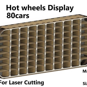 Toy Car Display - Laser Cut File (SVG, DXF, STP)
