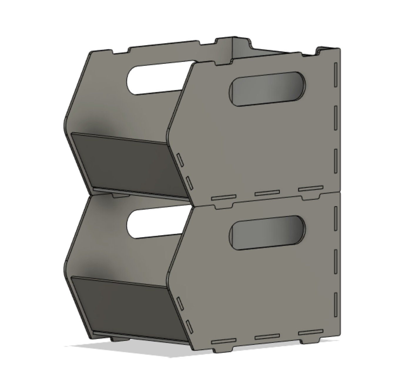 Storage Box Laser Cutting Files SVG DXF Cut Plan Joinable Organizer Bin ...