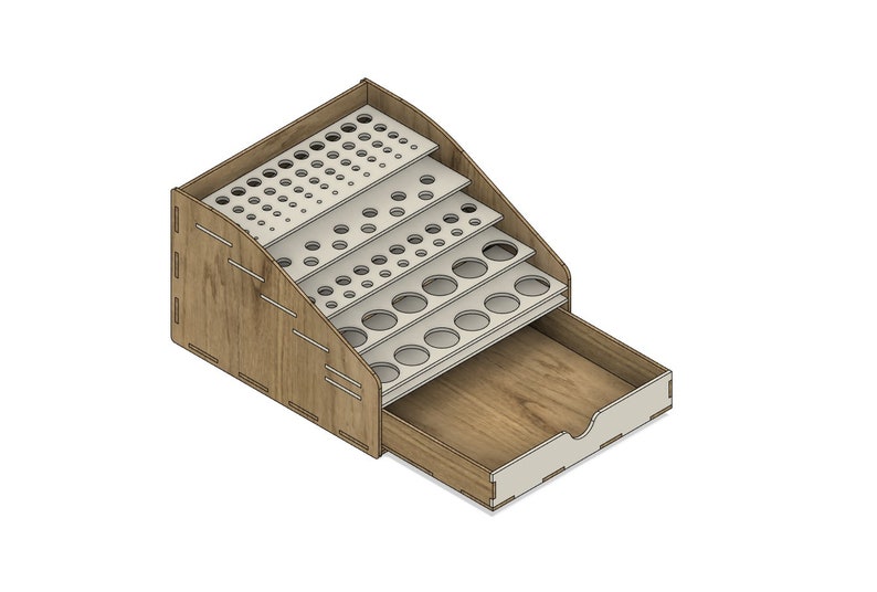 Drill Bits Organizer Storage Digital File for Laser Cut SVG DXF Router