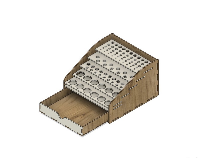 Drill Bits Organizer Storage Digital File for Laser Cut SVG DXF Router
