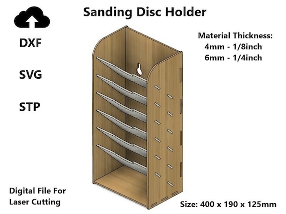 Sanding Disc Organizer Stand Laser Cut File (Digital Download)