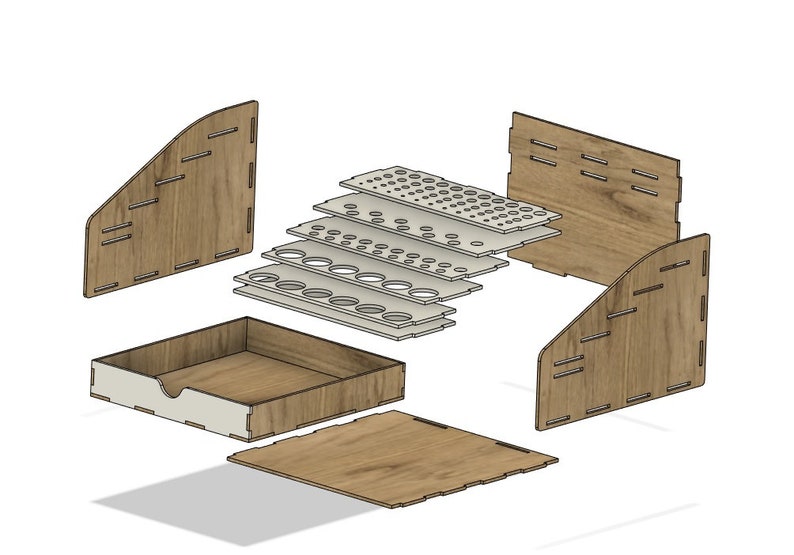 Drill Bits Organizer Storage Digital File for Laser Cut SVG DXF Router