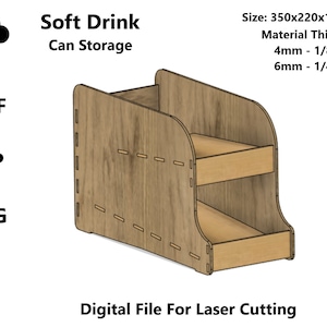 Dosen Aufbewahrung - Softdrinkhalter - Digitale Datei für Laser Cut dxf svg cad