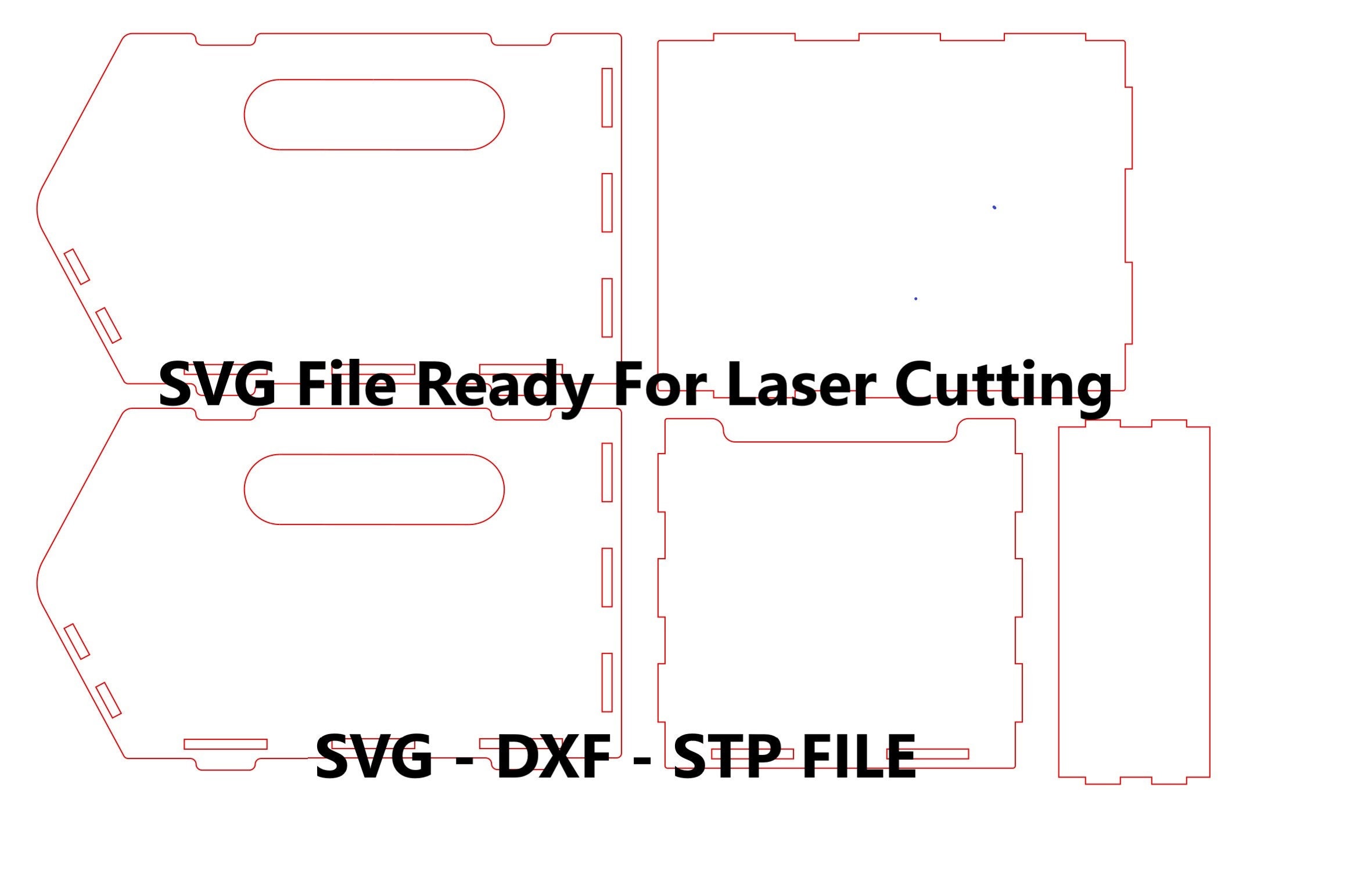 Storage Box Laser Cutting Files SVG DXF Cut Plan Joinable Organizer Bin ...