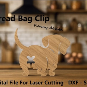 Bread Bag Clips Holder 3 type - Laser Cutting Files SVG DXF Vector Cut Plan
