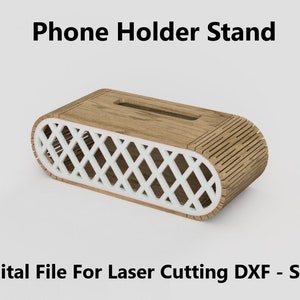 Phone Stand - Laser Cut File Svg Dxf - Desktop organizer iPhone Holder speaker box